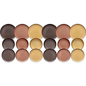 Tognana Bruges, servizio piatti per 6 persone, 18 pezzi, Stoneware, multicolor