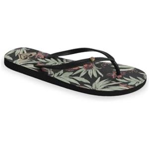 Roxy Sandalo da donna con stampa, bianco/nero/fiore, 40 EU, White Black Flower, 40 EU