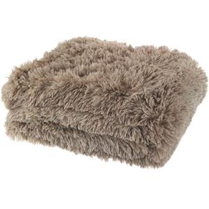 Catherine Lansfield Cuddly Shaggy Plaid, Poliestere, Natural, a una Piazza