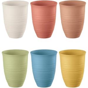 Guzzini -SET 6 BICCHIERI ALTI 'TIERRA'Colori decori vari