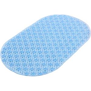 GEDY G-Solid Tappeto Antiscivolo Vasca con Ventose, Misure: 39x69, Tappetino Bagno in Resina, Finitura Azzurra, Design R&S Gedy, 100% Made in Italy, Tappeto Lavabile in Lavatrice, 2 Anni Garanzia