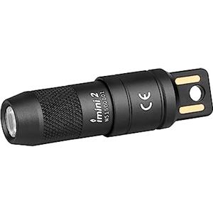 OLIGHT I Mini 2 Mini Torcia Portachiavi a LED con Base Magnetica, Ricarica USB-A, Grado IPX6 e 21 Metri, Torcia Portachiavi Compatta per Picnic, Riparazioni ed Emergenze (Nero)
