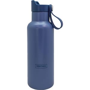 NERTHUS FIH 1264 Bottiglia Sport CLICK & DRINK! a Doppia Parete da 500 ml con Tappo a Scatto, Idratazione e Stile in un Design Premium Blu Navy