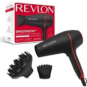 REVLON Asciugacapelli Revlon SmoothStay con accessorio Diffusore volumizzante 2000 Watt infuso con olio di cocco - RVDR5317