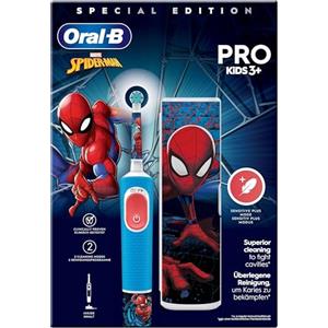 Oral-B Spazzolino Elettrico Ricaricabile Pro Kids con personaggi Marvel Spider-Man, 1 Testina, 1 Spazzolino Elettrico Oral B, Custodia Da Viaggio, da 3 Anni In Su