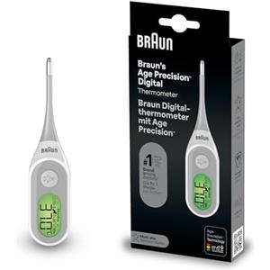 Braun Age Precision Termometro digitale, Termometro stick digitale per utilizzo multisito, Per via orale, rettale o ascellare, Adatto a neonati e bambini, Marchio #1 tra i dottori 1, PRT2000