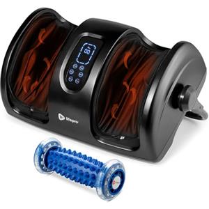 LifePro Shiatsu Massaggiatore per piedi con calore | Massaggio impastante profondo | Massaggiatore elettrico per piedi per gambe, polpacci, piedi, caviglie con rullo gratuito