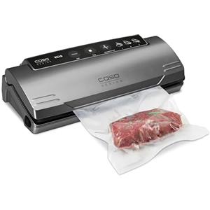 CASO VC 10 Plus Edition- Macchina sottovuoto per alimenti compatta, mantiene gli alimenti freschi fino a 8 volte più a lungo, sigillatura stabile fino a 30 cm, inclusi 50 sacchetti - grigio