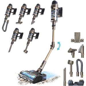 Cecotec Scopa Elettrica Senza Fili con Intelligenza Artificiale Conga Rockstar RX90 AI AquaPet Flex X-Treme. 350AW, 850W, Autonomia 100min, Spazzola Hairless Antigroviglio, Tubo Flessibile e Accessori