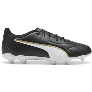 PUMA Scarpe da Calcio Unisex King 20 Play FG/AG, Nero e Oro Bianco, Taglia 41, Puma Nero PUMA Bianco PUMA Oro, 42.5 EU