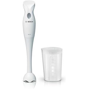 Bosch Frullatore a Immersione MSM6B150, 300W, Impugnatura ergonomica, Facile da usare, Lama Acciaio Inox, Piede frullatore Removibile Lavabile in Lavastoviglie, Bicchiere graduato Incluso, Bianco