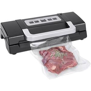 CASO HC 170 - Macchina sottovuoto per alimenti nera, Potente capacità di aspirazione di 9 L/min, saldatura da 2,5 mm, molto spessa e resistente