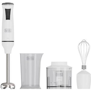 BLACK+DECKER BXHBA750E - Frullatore a Immersione 750W | 20 Velocità Regolabili | Funzione Turbo | Lame in Acciaio Inox | Design Anti-Schizzi | Senza BPA | Accessori Lavabili in Lavastoviglie