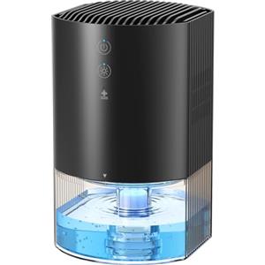 AROEVE Deumidificatоre Casa 990ml, Deumidificatоre Portatile e Silenzioso per Camera da Letto con Luce a 7 Colori, Spegnimento Automatico, Protezione dallo Sbrinamento, Deumidificatоre per Uso 24H