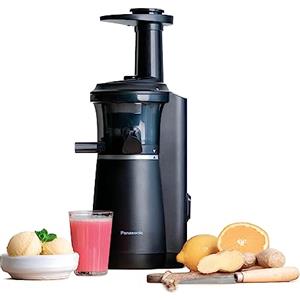 Panasonic Slow Juicer MJ-L501KXE, Estrattore Elettrico per Frutta e Verdura, 150 W, Acciaio Inox e Plastica, Design Elegante e Sottile, Accessorio per Ingredienti Surgelati, Nero
