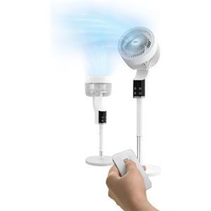 Wintem SNAG Ventilatore a Piantana Silenzioso con Telecomando - Display Digitale Touch, Timer 12 Ore, Potente Motore 50W, Con Aromaterapia, Pale Aerodinamiche, Oscillazione 65°, Inclinazione 90°