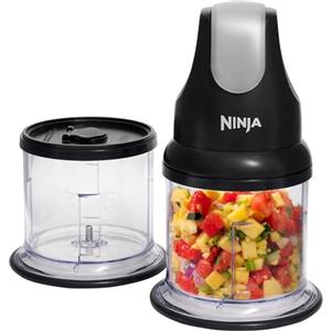 Ninja Express Chop Mini tritatutto per verdure ed erbe aromatiche, Trita, sminuzza e frulla per creare salse, intingoli, puree e zuppe, tritaverdure, Nero, NJ1002EUBK