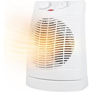 Wintem Termoventilatore Elettrico Oscillante 2000W con Termostato Regolabile - Ideale per Riscaldare Piccoli Ambienti Come Camere o Bagno - Sicuro Grazie alla Protezione dal Surriscaldamento