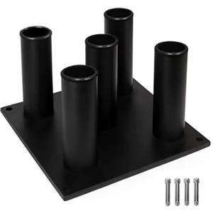 Yes4All AEA6 - Supporto per bilanciere verticale per barra olimpica da 5 cm (5 barre, 9 barre), 5 bar, colore: Nero