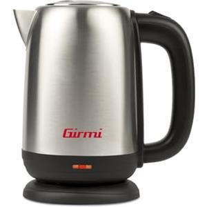 Girmi BL34 Bollitore Elettrico, 2200W, Capacità 1,7 Litri, Caraffa Inox Graduata, Spegnimento Automatico, Base girevole 360°