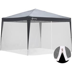 Sekey Zanzariera per Gazebo, 3 * 3 M Padiglione per Zanzariera, con Cerniera e Cinturini, Bianco