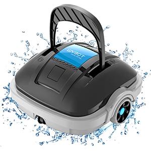 WYBOT Robot Piscina Fuori Terra per Piscina da 80m², Robottino Pulitore con Doppia Motricità, Robot Piscina Pulitore Senza Fili con Batteria Autonomia 100 Min | Doppia Filtrazione e Parcheggio Autonomo