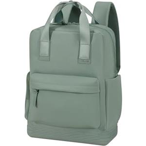 American Tourister Soulpack - Zaino business 15", bagaglio a mano Ryanair 39x30x20 cm, zaino cabina, zaino per laptop da donna, per lavoro, viaggi e affari, 17 L, Verde (Iceberg Green)
