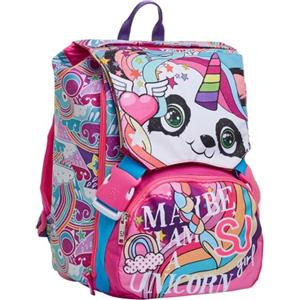 SJ GANG STYLE JAM GANG Zaino Scuola Estensibile, Rosa Fucsia, Cuccioli da SJ, Zaino Doppio Scomparto con Pattine Sfogliabili, Scuola Elementare, Bambina