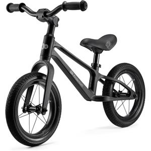 kk Kinderkraft Kinderkraft ETER - Bicicletta da corsa fino a 35 kg, ruote da 12 pollici, telaio in nylon, sella regolabile in altezza, manubrio limitato, impugnatura in gomma, design sportivo, Nero