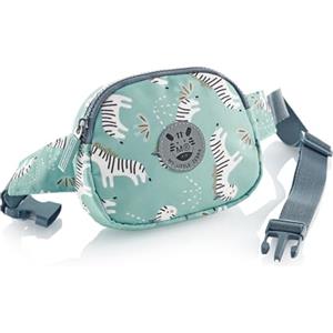 Miquelrius - Marsupio per bambini con uno scomparto, chiusura lampo in plastica resistente, nastro regolabile, chiusura a scatto, marsupio piccolo 150 x 120 x 30 mm, Zebra, blu cielo, 150 x 120 x 30