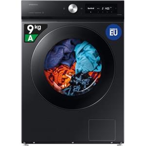 Samsung Lavatrice BESPOKE AI WW90DB7U94GB/U3 Libera installazione, 9 Kg, Ecodosatore, Super Speed, AI Wash, Corpo: Nero, Oblò: Nero, 60l x 85h x 60p cm