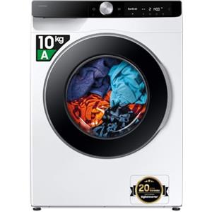 Samsung Lavatrice AI Control WW10FG6U34LK/U3, 10 Kg, AI Energy Mode, AI Ecobubble, Carica Frontale, Corpo: Bianco, Oblò e Display: Nero, 60l x 85h x 55p cm