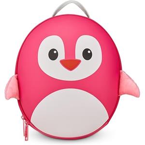 SJ GANG STYLE JAM GANG Zaino Small Scuola per Bambini, Fancy Animals, Fucsia, Fantasia Pinguino, Scuola e Tempo Libero