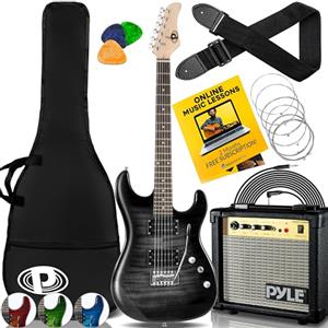 Pyle Kit Chitarra Elettrica con Amplificatore, Full Size da 1 metro, Chitarra per Bambini con Pickup Humbucker e Amplificatore Rock per Giovani
