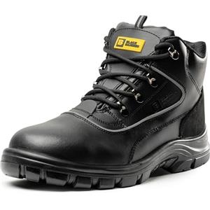BLACK HAMMER Scarpe Antinfortunistiche Maschili in Pelle Scarpe Antinfortunistiche Maschili S3 SRC Scarpe da Lavoro in Pelle con Punta in Ferro 7752 (48 EU)