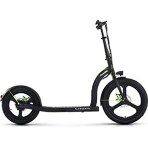 Argento Monopattino Elettrico Argento Active Bike, Ruote 20" anteriore e 16" posteriore, Motore 350W, Peso Max Supportato 100 Kg, Autonomia Fino a 35 Km, Peso 14 Kg, Nero e Verde, Taglia Unica