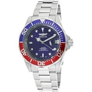 Invicta Pro Diver Orologio da Uomo in acciaio inossidabile con movimento Automatico - 40mm, Rosso/Argento