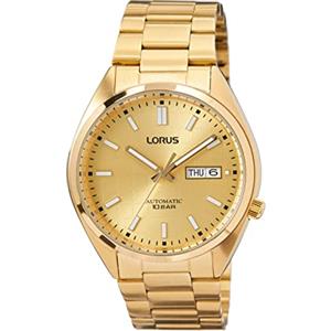 Seiko Orologio analogico automatico da uomo con cinturino in metallo RL498AX9, gold