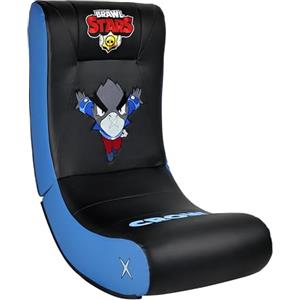 SUBSONIC - Sedia a dondolo da gaming Brawl Stars Crow - Sedia a dondolo ergonomica con licenza ufficiale - Similpelle nera e blu con ricamo - Comoda sedia per soggiorno o camera da letto