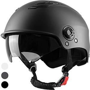 Westt Casco bici uomo mtb scooter BMX skateboard ciclisimo casco monopattino elettrico adulti donne con visiera parasole, nero opaco, taglia S/M (55-58 cm)