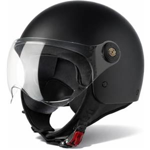 VINZ Duoro Casco Scooter / Moto Donna E Uomo | nelle taglie dalla XS-XXL | Jet con Visiera | Certificato ECE 22.06 | Disponibile in diversi colori - Nero opaco