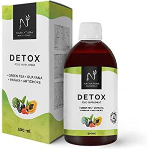 NATNATURA DETOX FEGATO E INTESTINO. Drenante, diuretico e naturale. Potente Detox dimagrante forte naturale al gusto di frutti rossi. 500 ml. 100% vegano e senza glutine. NATNATURA HEALTH & BEAUTY.