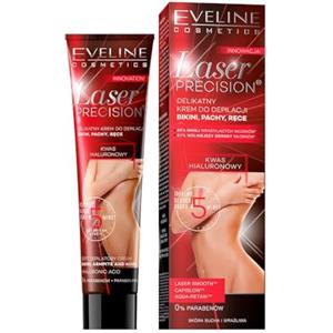 Eveline Cosmetics Eveline Crema Depilatoria Laser Precision per Aree Sensibili con Capislow e Aqua-Retain, 125 ml