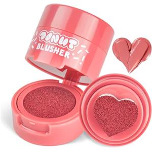 LOPHE Crema di Fard Liquido con Spugna Trucco, Ultra-Sfumabile, Creme Puff Blush Viso, Leggero e Effetto Naturale, Lunga Durata (Stile d'Amore #02)
