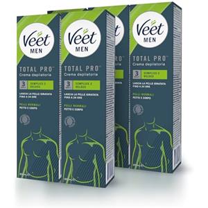 Veet Men, Crema Depilatoria Uomo, Per Petto Gambe e Braccia, 5 confezioni da 200 ml