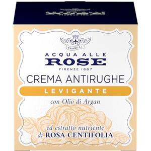 Acqua alle Rose, Crema Viso Antirughe Levigante con Estratto Nutriente di Rosa Centifolia e Olio di Argan, Azione Antirughe per Pelli Normali, Nutre a Fondo e Rassoda la Pelle, 50 ml