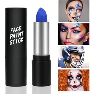 LOPHE Body Paint Stick, Pittura Viso, Face Painting Lavabili Sicuro e Non Tossico, Body Painting Trucchi Truccabimbi per Halloween, Carnevale, Cosplay, festa, Militare(Blu)