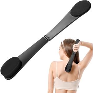 LOPHE Back Applicator, Spazzola per la Schiena per Crema Abbronzante con Doppia Testa, Applicatore Crema Schiena da Abbronzante Corpo, Create Abbronzante Naturale(Nero)