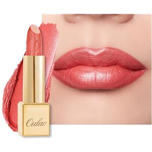 OULAC Rossetto Opaco Finitura Metallica, Matte Rossetti Corallo Glitterato Idratazione e Lucentezza a Lunga Durata per le Labbra, Texture Fine Colore Intenso, 4,3g (GM12) Celestial