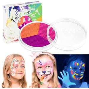LOPHE Trucchi Neon, 3 Colori Pittura di Corpo Vernice Fluorescente, Non Tossico, UV Body Painting per Fluo Party, Halloween, Festa, Carnevale, 30g(Tipo A)
